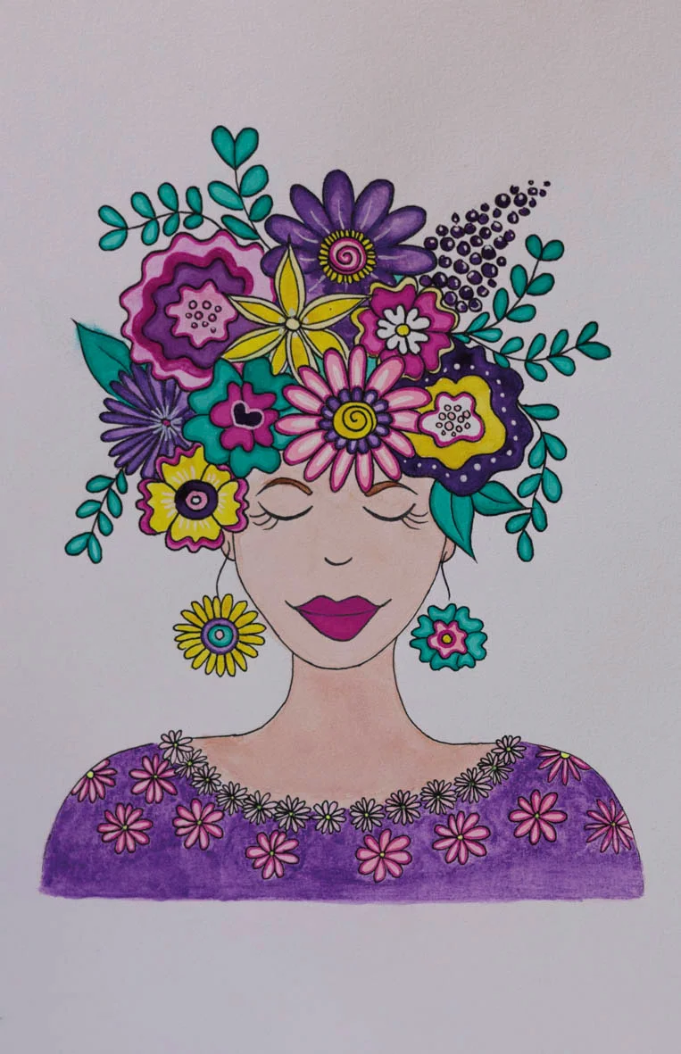 Kunstwerk van Jenny Hoekstra - Het Bloemenmeisje